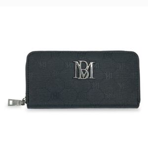 Badgley Mischka Black Wallet with Silver Logo
